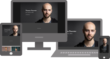 Thomas Fournier website displayed on 4 types of devices